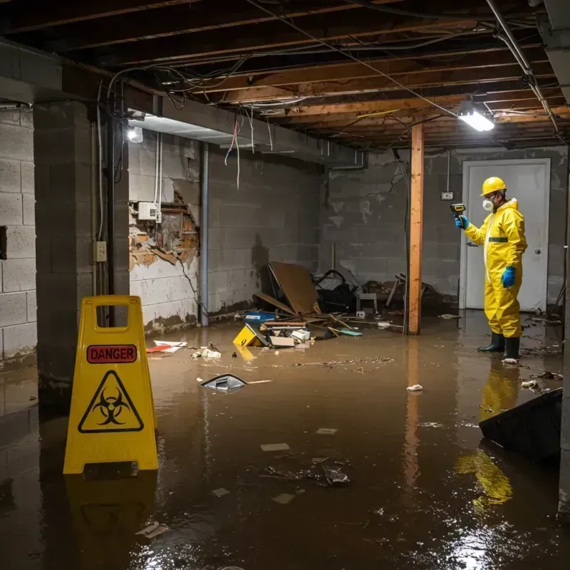 Flooded Basement Electrical Hazard in District Heights, MD Property